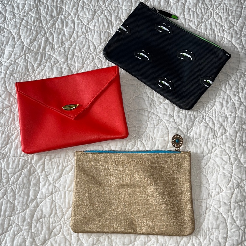 Bundle of 3 make up / cosmetic bags. NWOT!